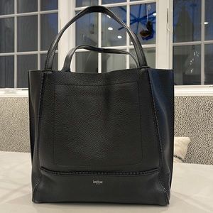 Botkier Soho Black Tote with gunmetal details